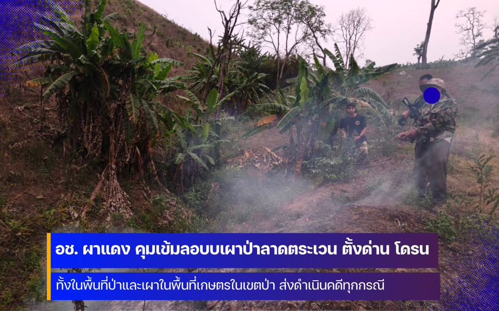 อุทยานแห่งชาติผาแดง คุมเข้ม การลักลอบเผาป่า ส่งดำเนินคดีทุกกรณี