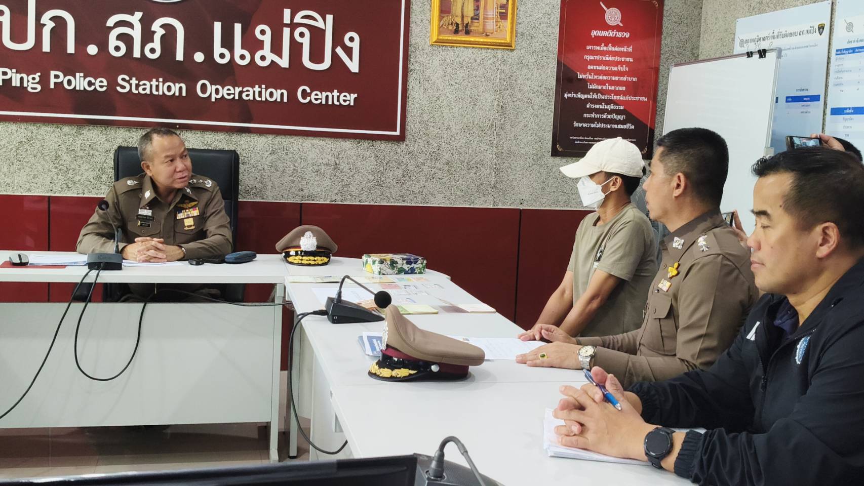 ตำรวจภูธรภาค 5 แถลงผลการจับกุม นายจายสู้ ชาวเมียนมา หลังก่อเหตุฆาตกรรมแล้วหนีกบดานที่รัฐฉาน ประเทศเมียนมา